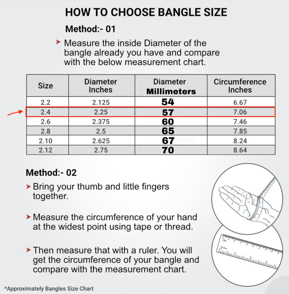 Bracelet/Bangle Size Guide